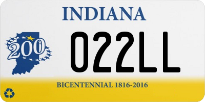 IN license plate 022LL