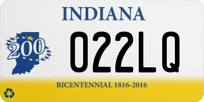 IN license plate 022LQ