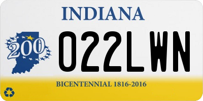 IN license plate 022LWN
