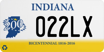 IN license plate 022LX