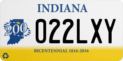 IN license plate 022LXY