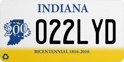 IN license plate 022LYD