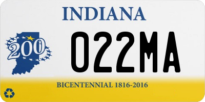 IN license plate 022MA