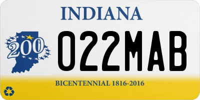 IN license plate 022MAB
