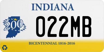 IN license plate 022MB