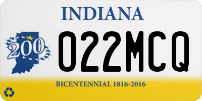IN license plate 022MCQ