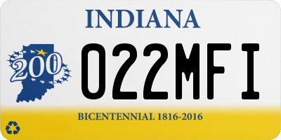 IN license plate 022MFI