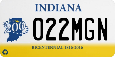 IN license plate 022MGN
