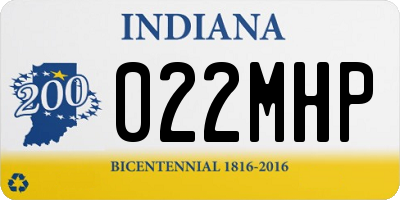 IN license plate 022MHP
