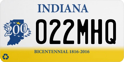 IN license plate 022MHQ