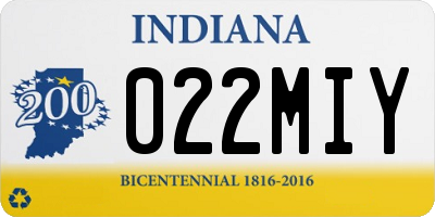 IN license plate 022MIY