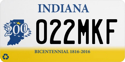 IN license plate 022MKF