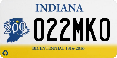 IN license plate 022MKO