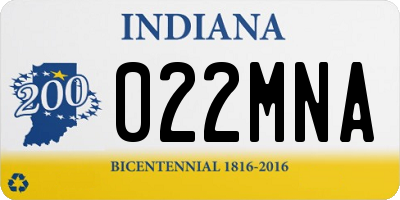 IN license plate 022MNA