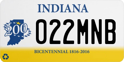 IN license plate 022MNB