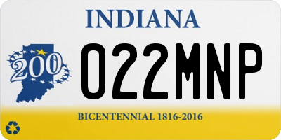 IN license plate 022MNP