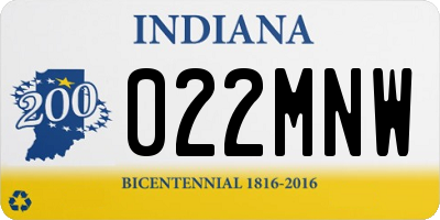 IN license plate 022MNW