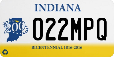 IN license plate 022MPQ