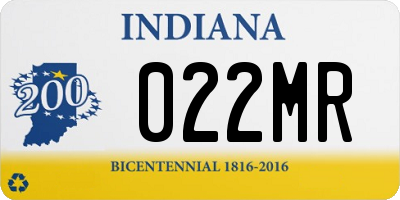 IN license plate 022MR
