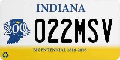 IN license plate 022MSV