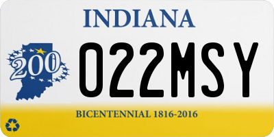 IN license plate 022MSY