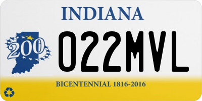 IN license plate 022MVL