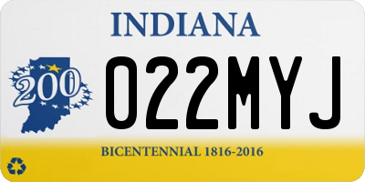 IN license plate 022MYJ