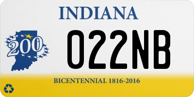 IN license plate 022NB