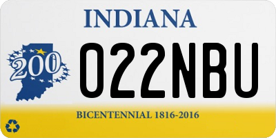 IN license plate 022NBU