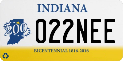 IN license plate 022NEE