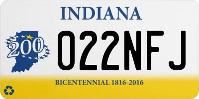 IN license plate 022NFJ