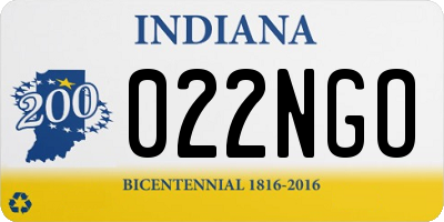 IN license plate 022NGO
