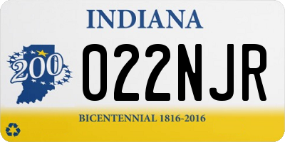 IN license plate 022NJR