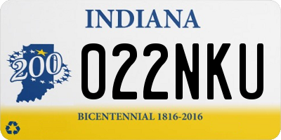 IN license plate 022NKU