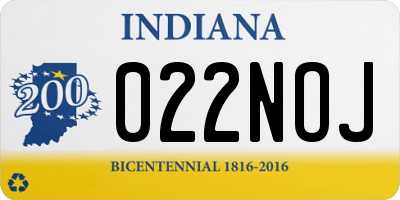 IN license plate 022NOJ