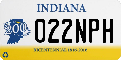 IN license plate 022NPH