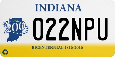 IN license plate 022NPU