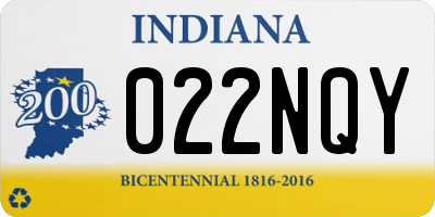 IN license plate 022NQY
