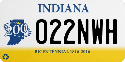 IN license plate 022NWH