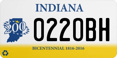 IN license plate 022OBH