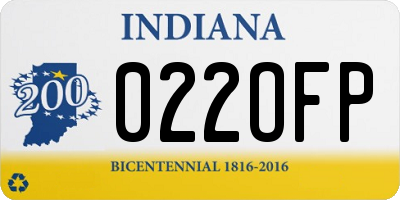 IN license plate 022OFP