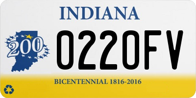 IN license plate 022OFV