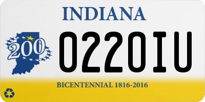 IN license plate 022OIU