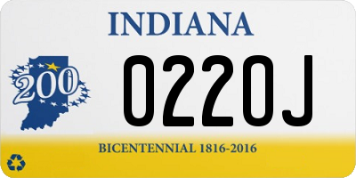 IN license plate 022OJ