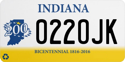 IN license plate 022OJK