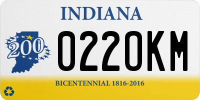 IN license plate 022OKM