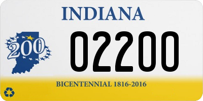 IN license plate 022OO