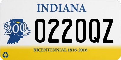 IN license plate 022OQZ