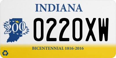 IN license plate 022OXW