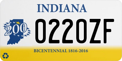 IN license plate 022OZF